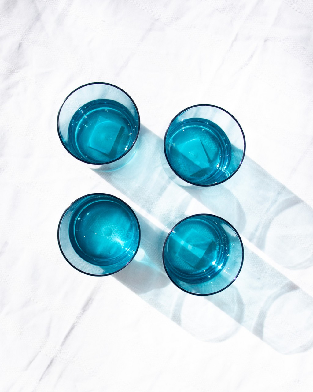 Vasos aguamarina