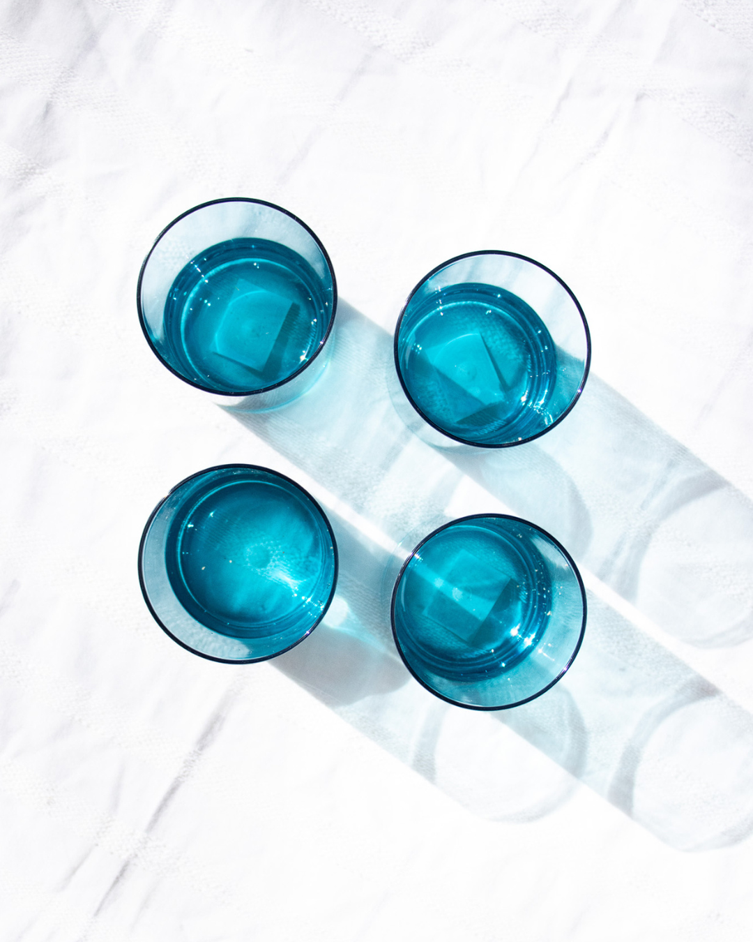 Vasos aguamarina