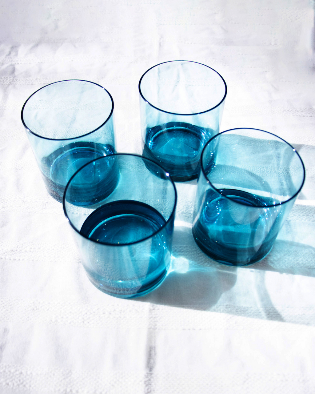 Vasos aguamarina