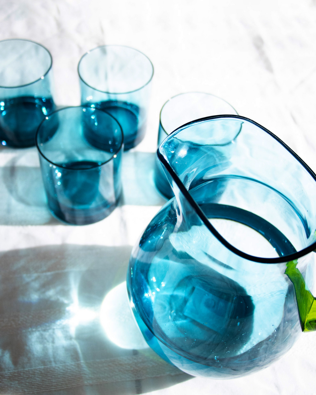 Vasos aguamarina