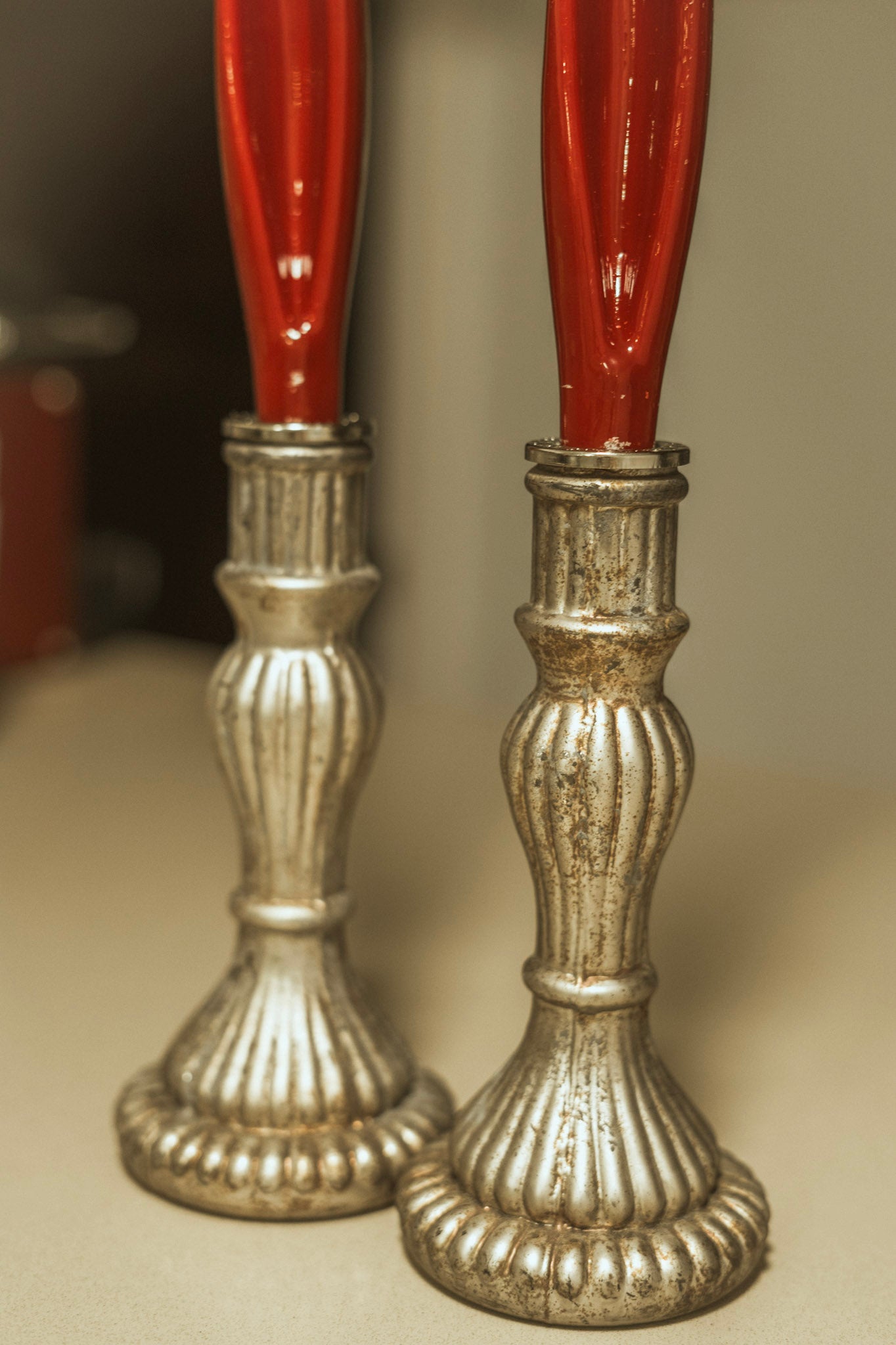 Candelabro plateado