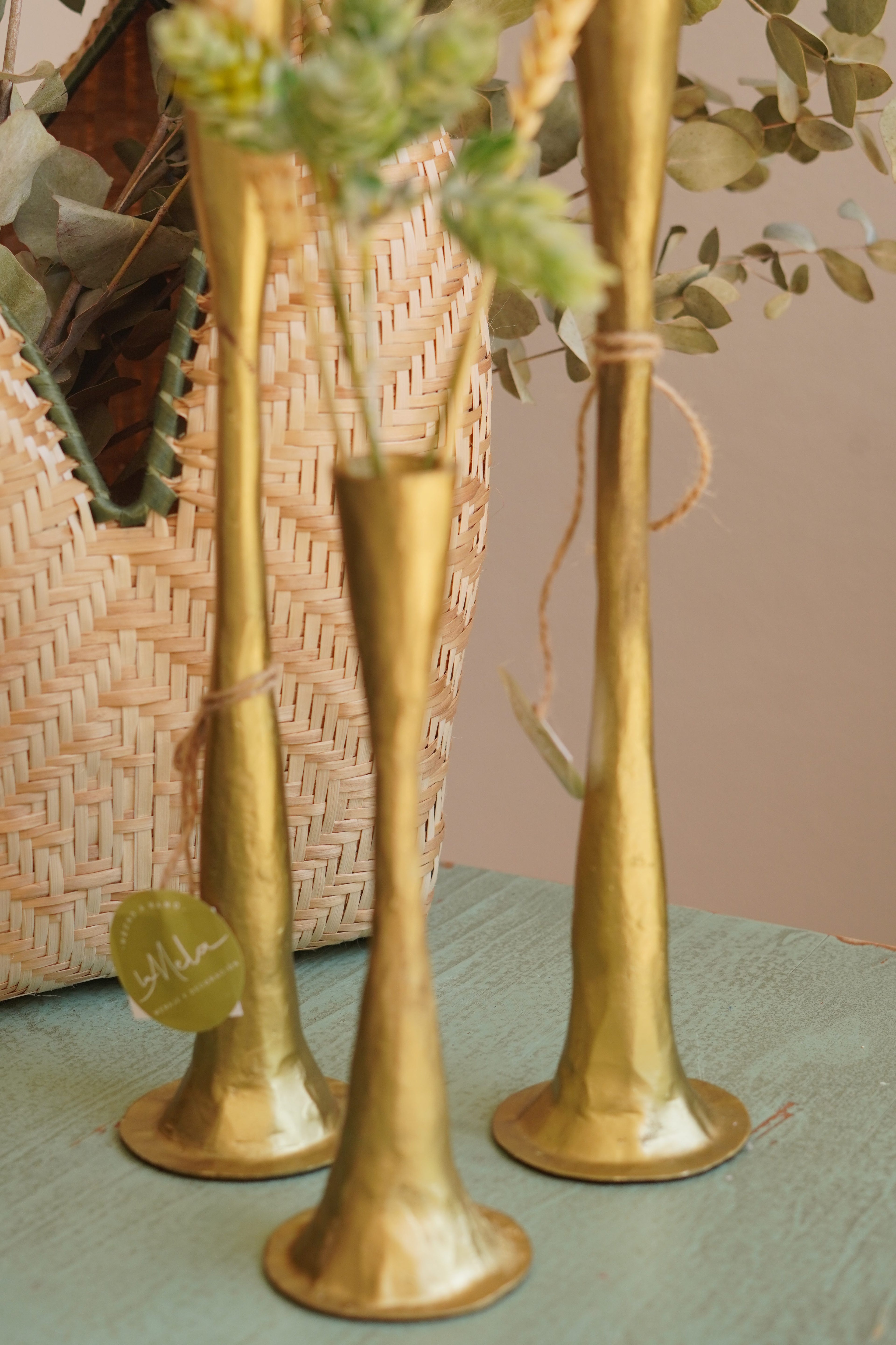 Candelabros Dorados, pack de 3
