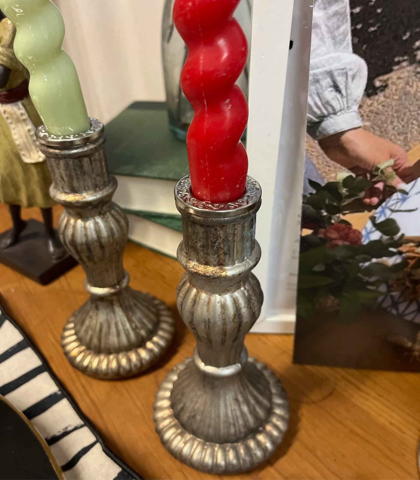 Candelabro plateado