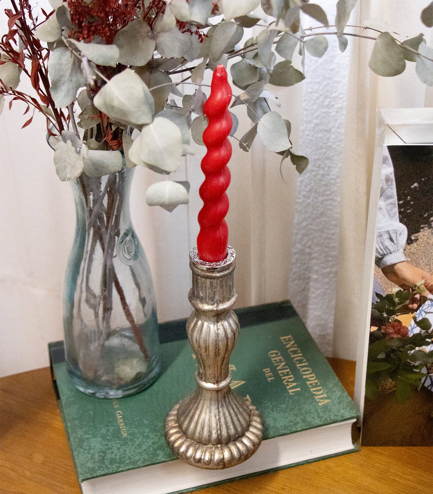 Candelabro plateado