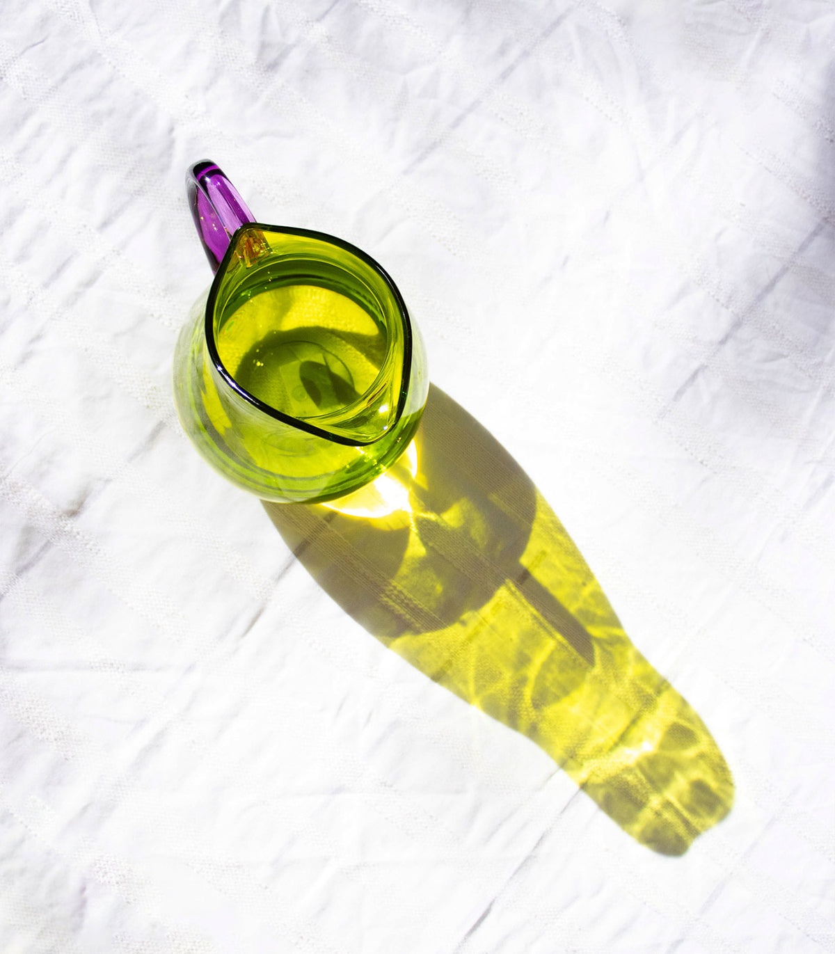 Jarra verde limón y rosa amatista
