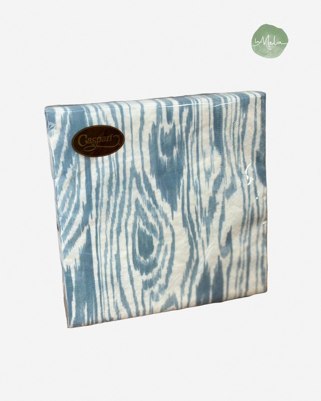 Servilletas de papel Mallorca Celeste, veta de madera en azul celeste, foto de estudio