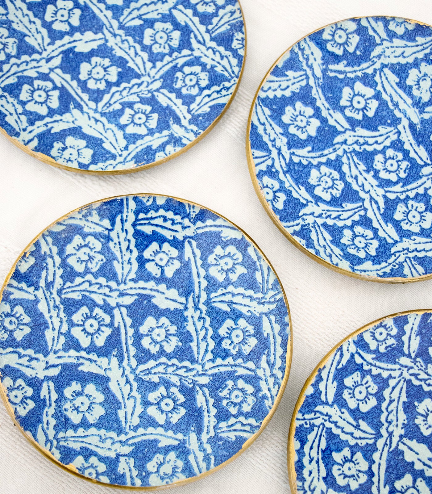 Platito de pan Flores azules