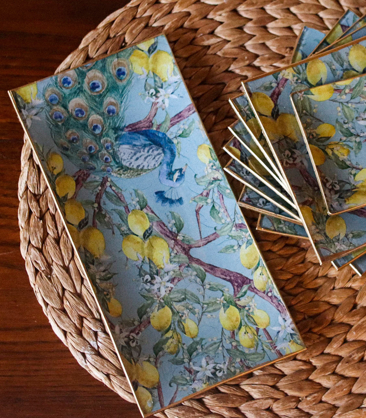 Vaciabolsillos Pavo Real/limones