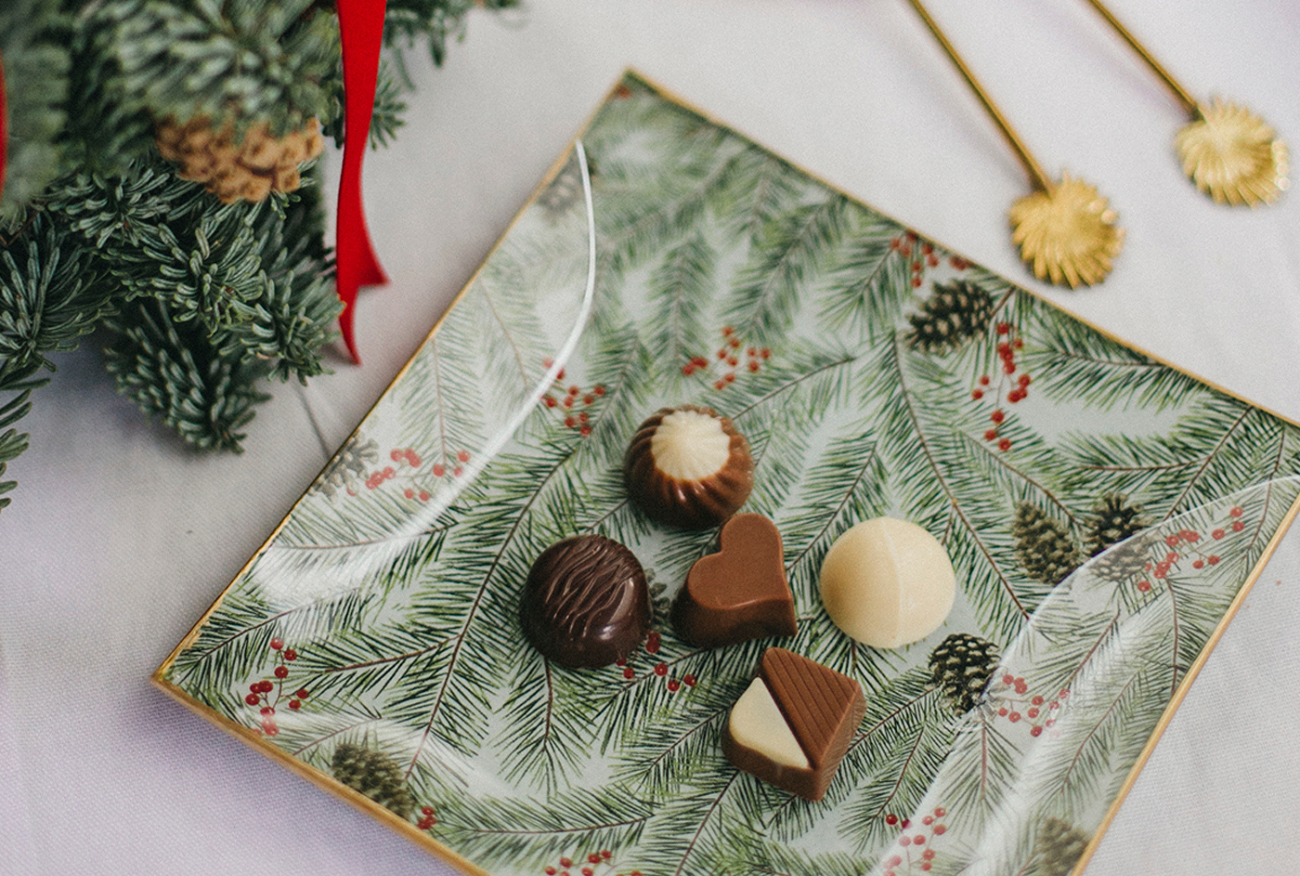 Fuente/Plato Cuadrado · Edición Navidad