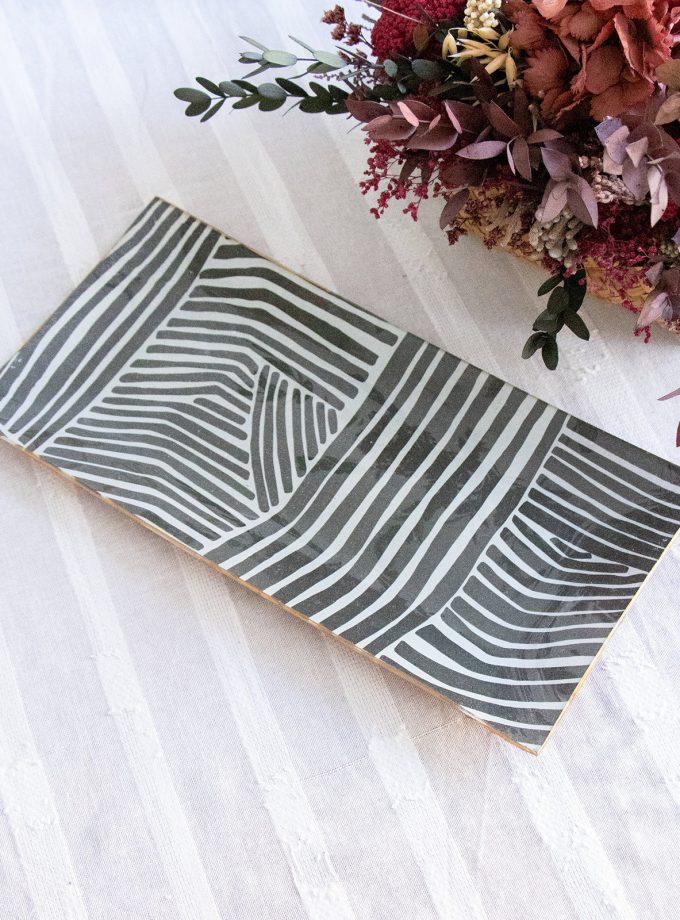 Fuente Rectangular Cebra 34x17cm