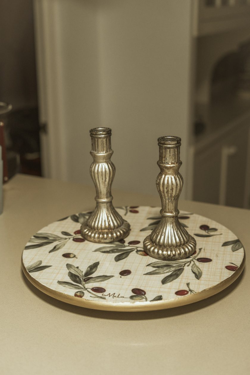 Candelabro plateado
