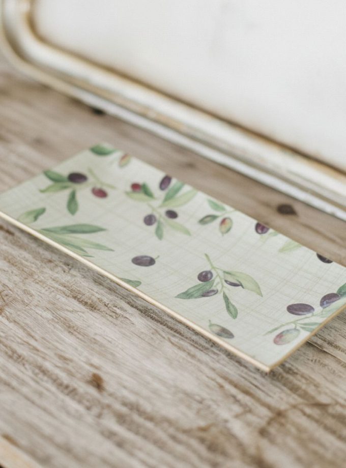 Fuente Rectangular Olivas 26x13cm